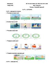 Đề thi học sinh giỏi môn Tiếng Anh Lớp 6 - Năm học 2019-2020